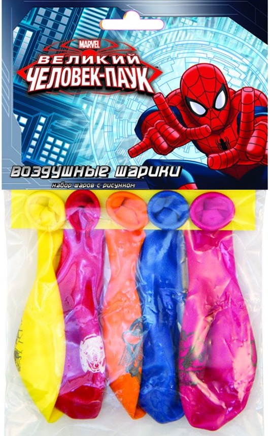 Набор шаров Marvel Человек Паук, 5 шт 30 см  